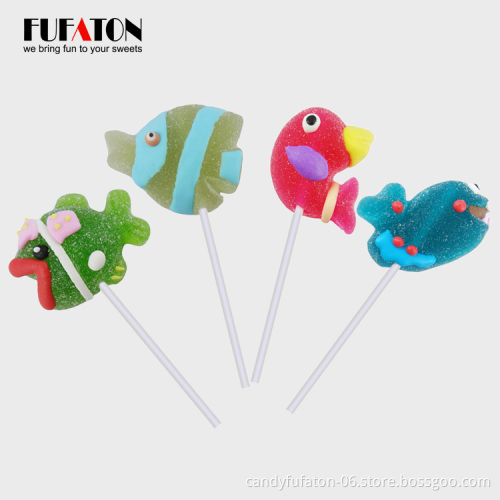 Handmade ocean sea animal marshmallow lollipops candy